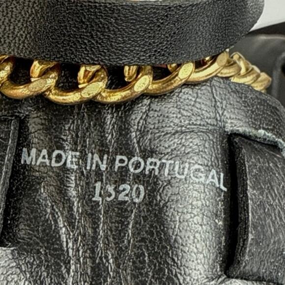 AllSaints Gelda Black Strappy Chain Gladiator Ankle Strap Flats Sandal Size 7.5 - Picture 7 of 8